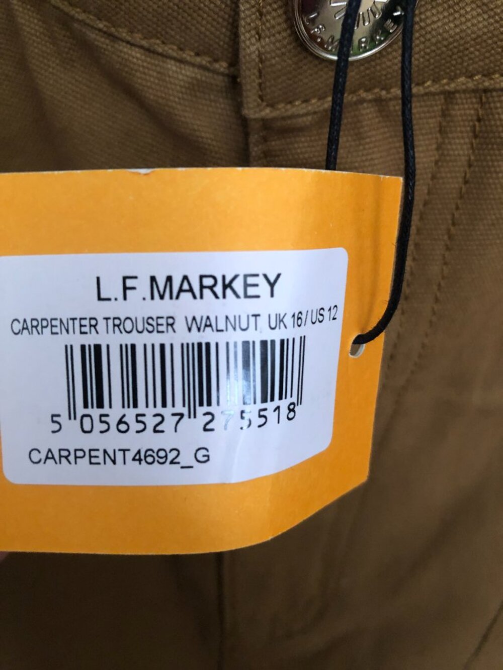LF Markey British new carpenter wide leg trouser in walnut current size 12 US - Picture 13 of 14